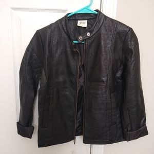 Faux leather black jacket(size S)